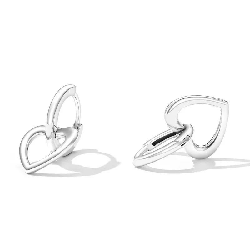 (imagen para) Pendientes de aro estilo Pandora con amor simple - SCE1394 - Ver 3