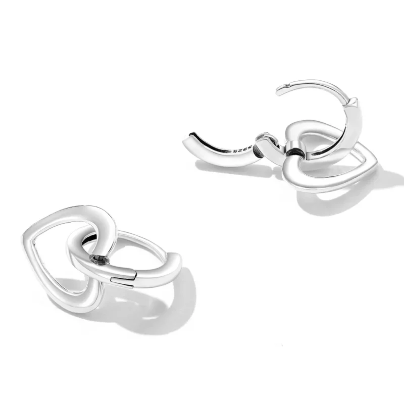 (imagen para) Pendientes de aro estilo Pandora con amor simple - SCE1394 - Ver 4