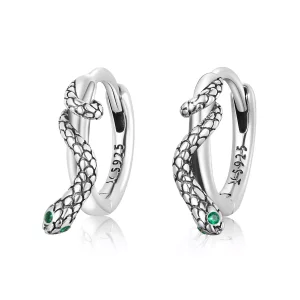 Pendientes de Aro Estilo Pandora con Serpiente Espiritual - SCE1357 (imagen para) Pendientes de Aro Estilo Pandora con Serpiente Espiritual - SCE1357