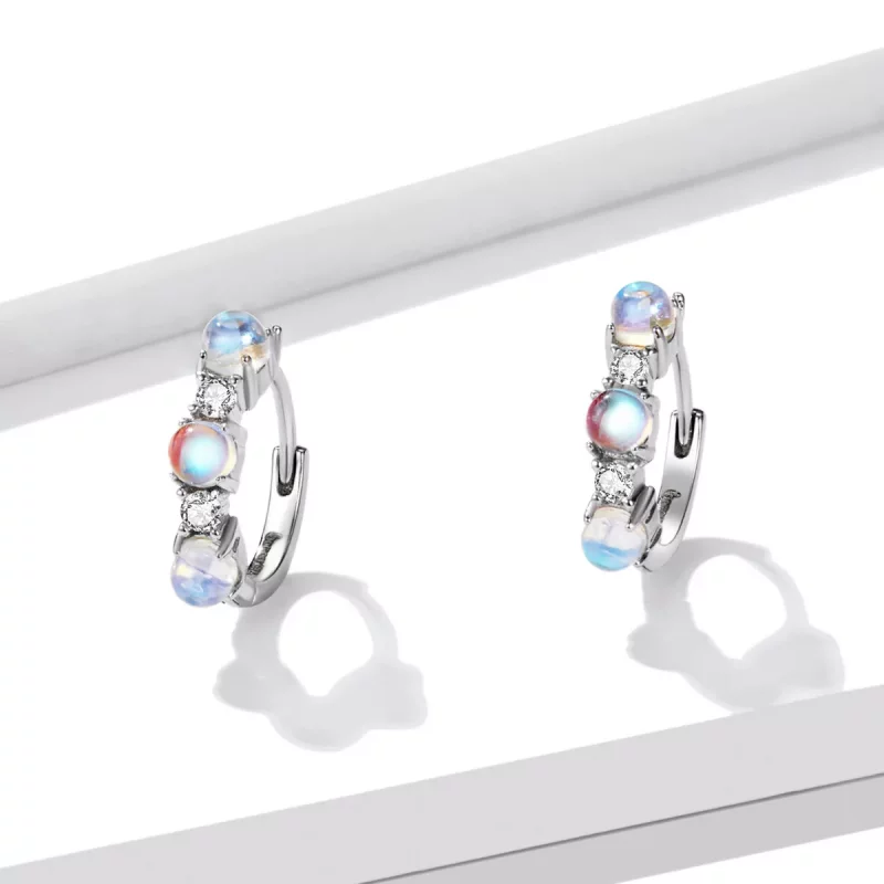 (imagen para) Pendientes estilo Pandora de aro simple - BSE532 - Ver 2