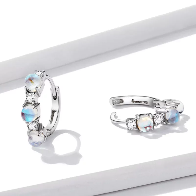 (imagen para) Pendientes estilo Pandora de aro simple - BSE532 - Ver 3