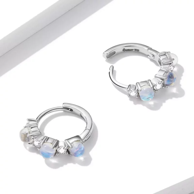 (imagen para) Pendientes estilo Pandora de aro simple - BSE532 - Ver 4
