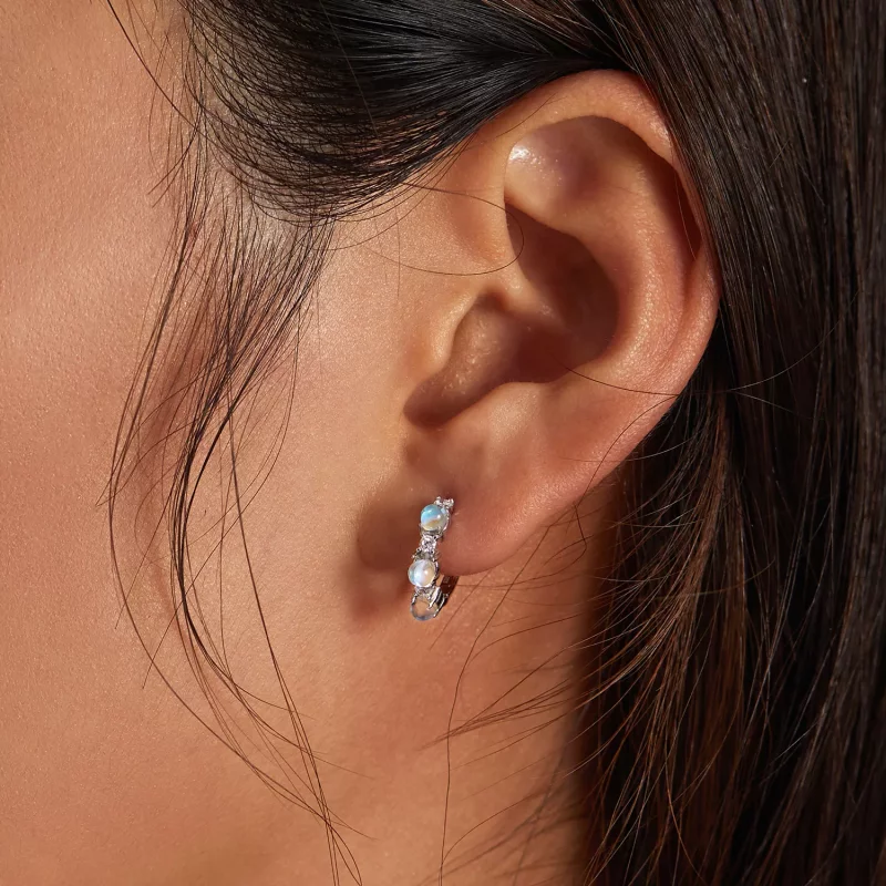 (imagen para) Pendientes estilo Pandora de aro simple - BSE532 - Ver 7