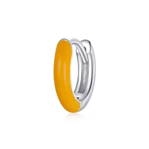 Pendientes estilo Pandora pequeños de aro naranja - BSE488-OR (imagen para) Pendientes estilo Pandora pequeños de aro naranja - BSE488-OR