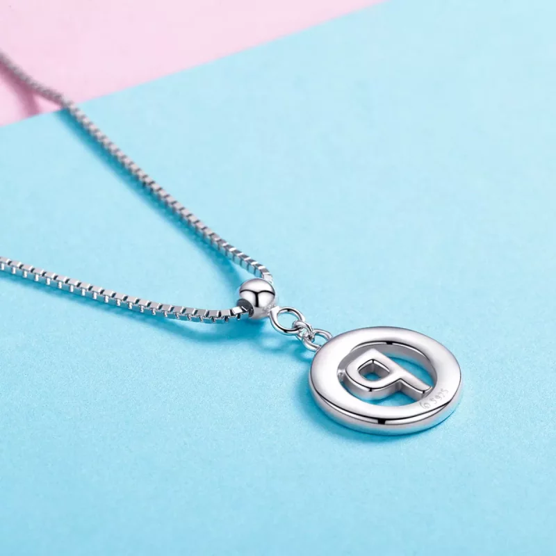 (imagen para) Estilo Pandora Me Wish Letter-P Dangle - BSP001-P - Ver 3