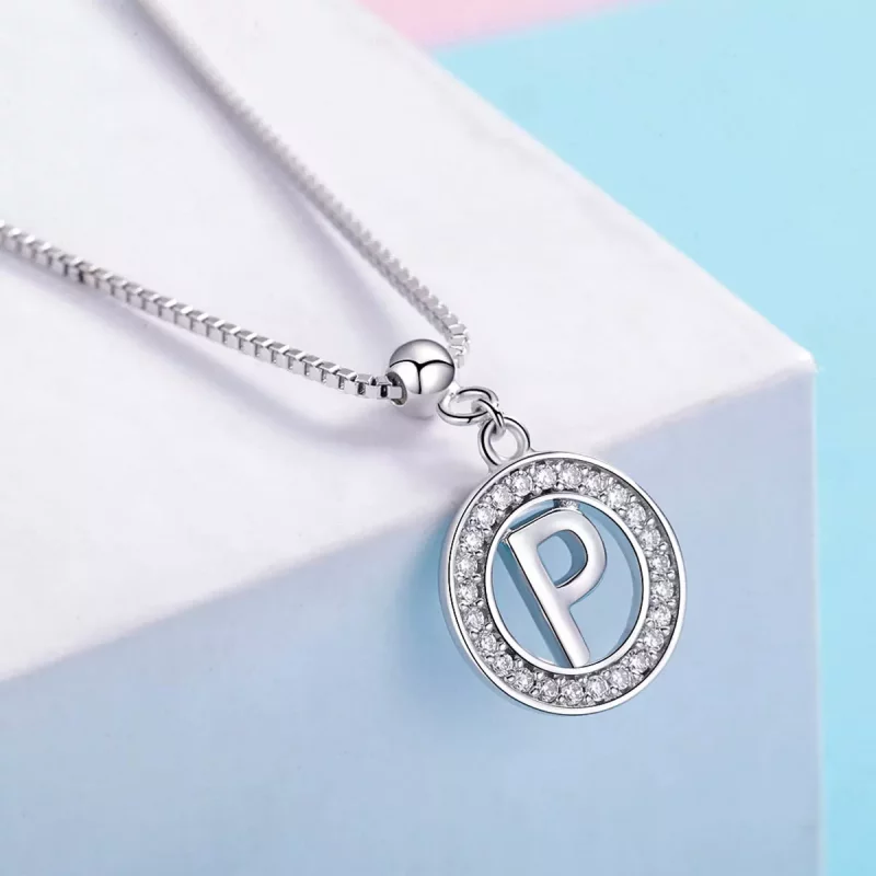 (imagen para) Estilo Pandora Me Wish Letter-P Dangle - BSP001-P - Ver 4