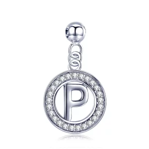 (imagen para) Estilo Pandora Me Wish Letter-P Dangle - BSP001-P