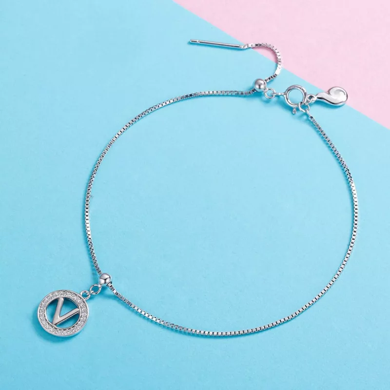 (imagen para) Pandora Estilo Me Deseo Letra-V Colgante - BSP001-V - Ver 2
