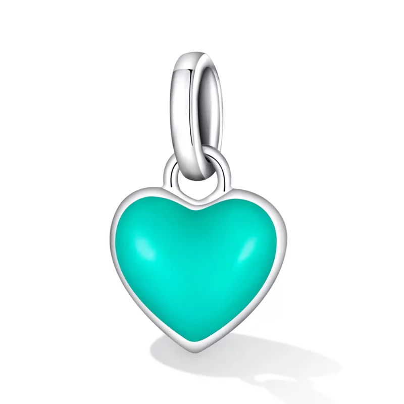 (imagen para) Pandora Estilo Me Lake Green Love Dangle - SCP063-TQ - Ver 2