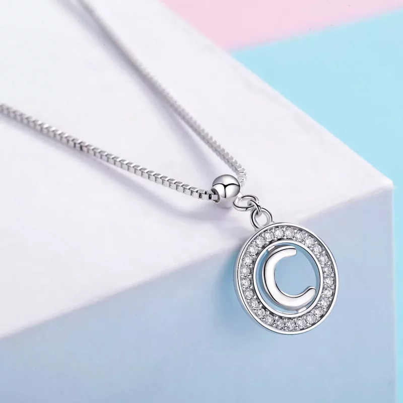 (imagen para) Pendiente Colgante Estilo Pandora Style Me Wish Letter-C - BSP001-C - Ver 4