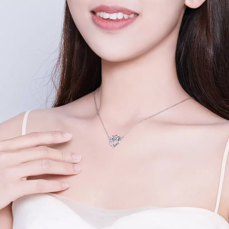 (imagen para) Colgante de unicornio adorable de estilo Pandora en plata - SCN348 - Ver 7