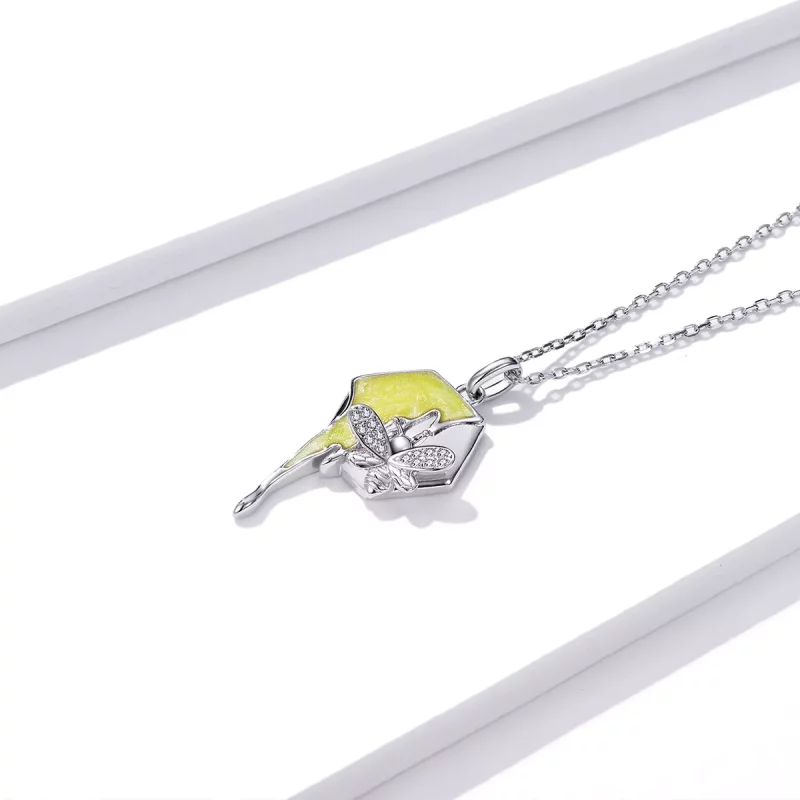 (imagen para) Collar brillante estilo Pandora con diseño de colmena - BSN213 - Ver 2