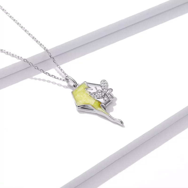 (imagen para) Collar brillante estilo Pandora con diseño de colmena - BSN213 - Ver 3