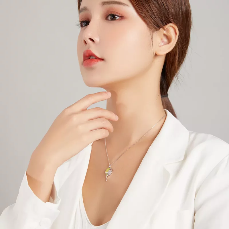(imagen para) Collar brillante estilo Pandora con diseño de colmena - BSN213 - Ver 8