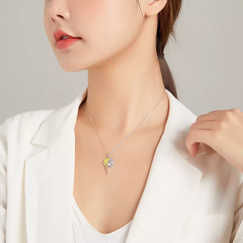 (imagen para) Collar brillante estilo Pandora con diseño de colmena - BSN213 - Ver 9