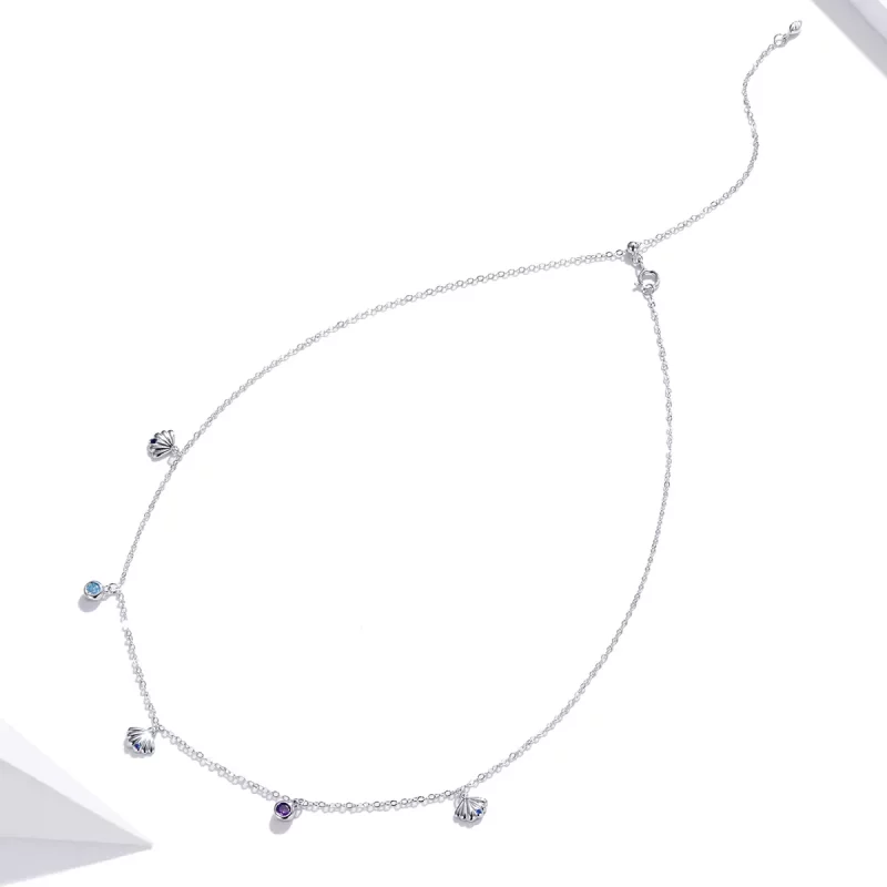 (imagen para) Collar colgante de concha marina de plata estilo Pandora - SCN454 - Ver 4