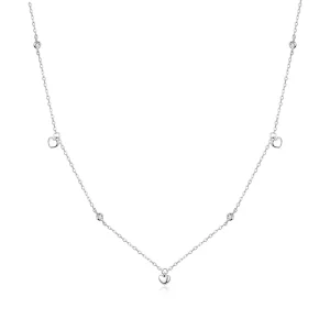 (imagen para) Collar colgante en forma de corazón de plata al estilo Pandora - SCN417