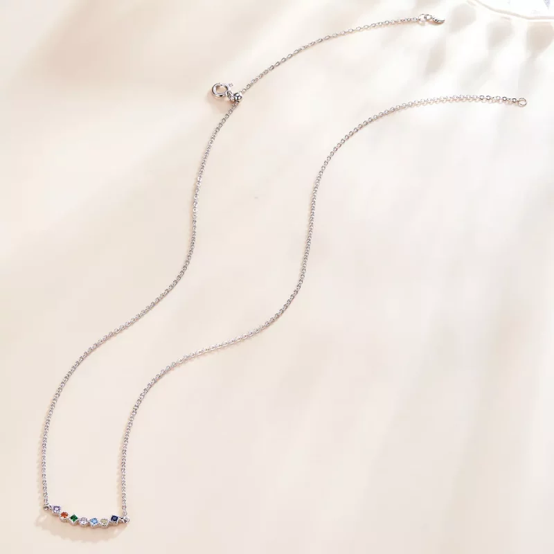 (imagen para) Collar colgante estilo Pandora de plata con arcoíris - SCN451 - Ver 2