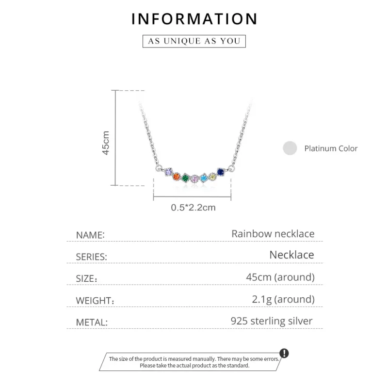 (imagen para) Collar colgante estilo Pandora de plata con arcoíris - SCN451 - Ver 8