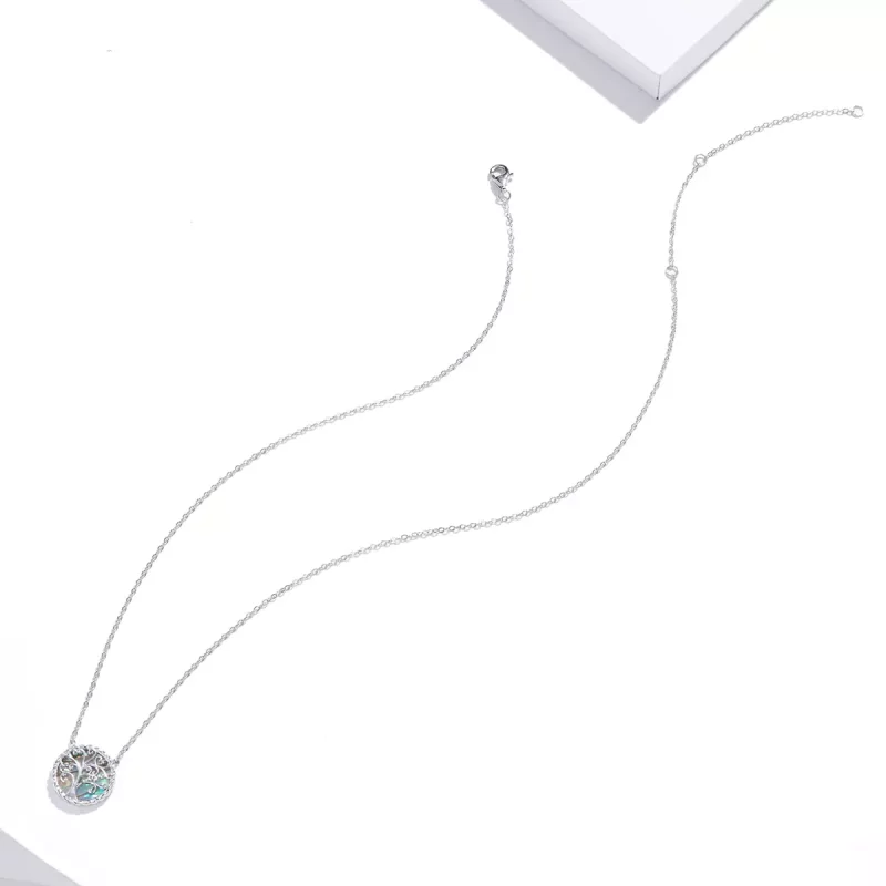 (imagen para) Collar colgante estilo Pandora de plata con un vibrante Árbol de la Vida - SCN43 - Ver 4