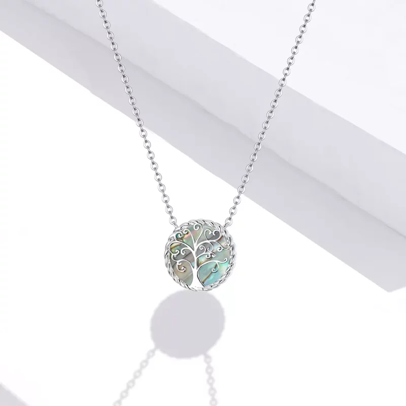 (imagen para) Collar colgante estilo Pandora de plata con un vibrante Árbol de la Vida - SCN43 - Ver 5
