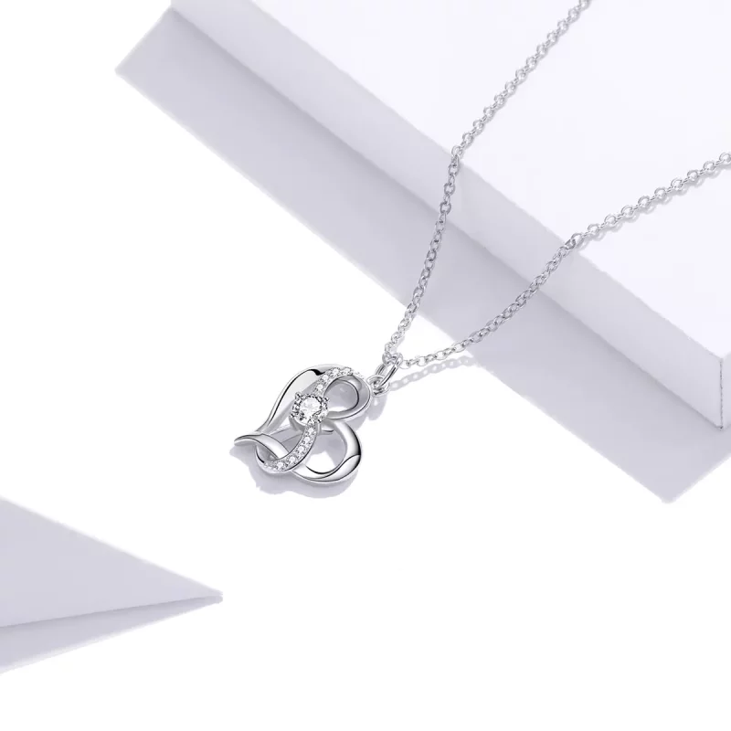 (imagen para) Collar colgante estilo Pandora de plata "Together forever" - SCN442 - Ver 3