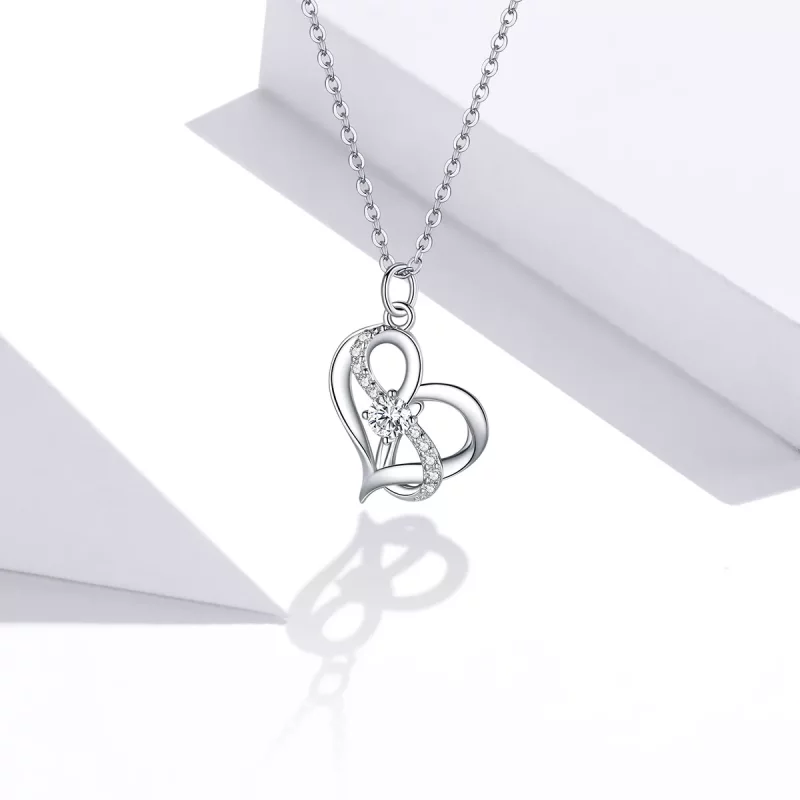 (imagen para) Collar colgante estilo Pandora de plata "Together forever" - SCN442 - Ver 5