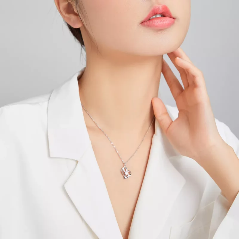 (imagen para) Collar colgante estilo Pandora de plata "Together forever" - SCN442 - Ver 7
