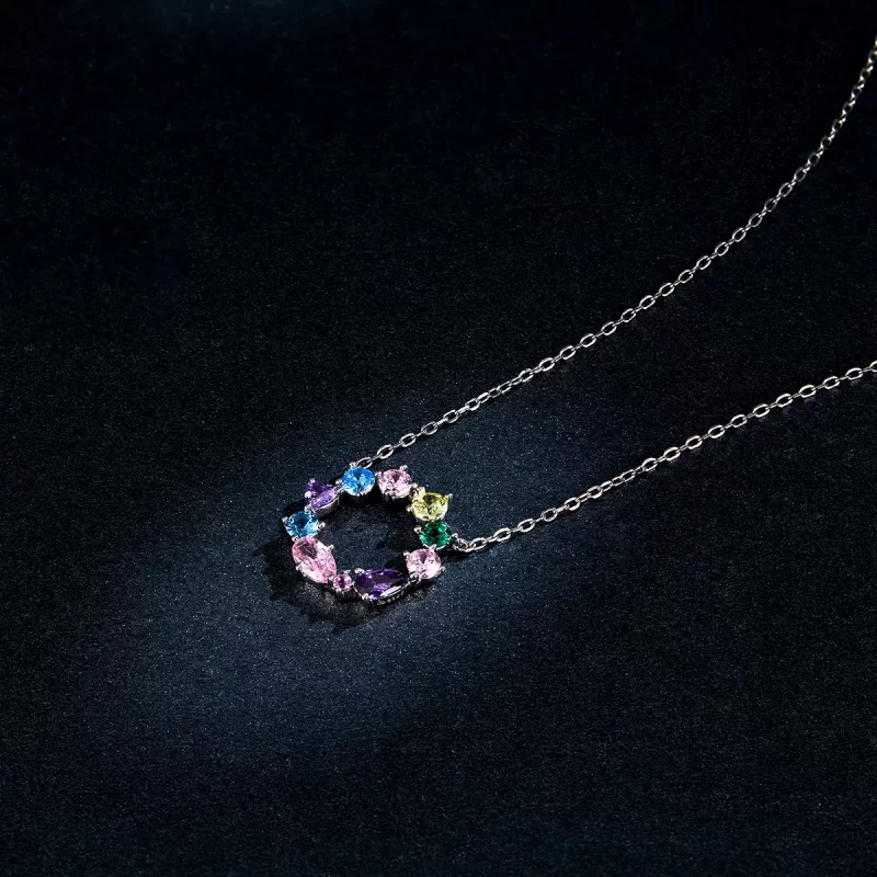 (imagen para) Collar con colgante de corona de la suerte en plata estilo Pandora - BSN178 - Ver 5