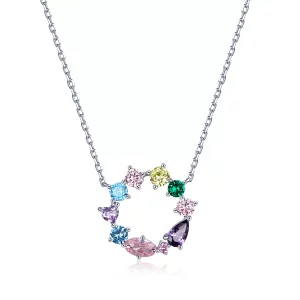 (imagen para) Collar con colgante de corona de la suerte en plata estilo Pandora - BSN178