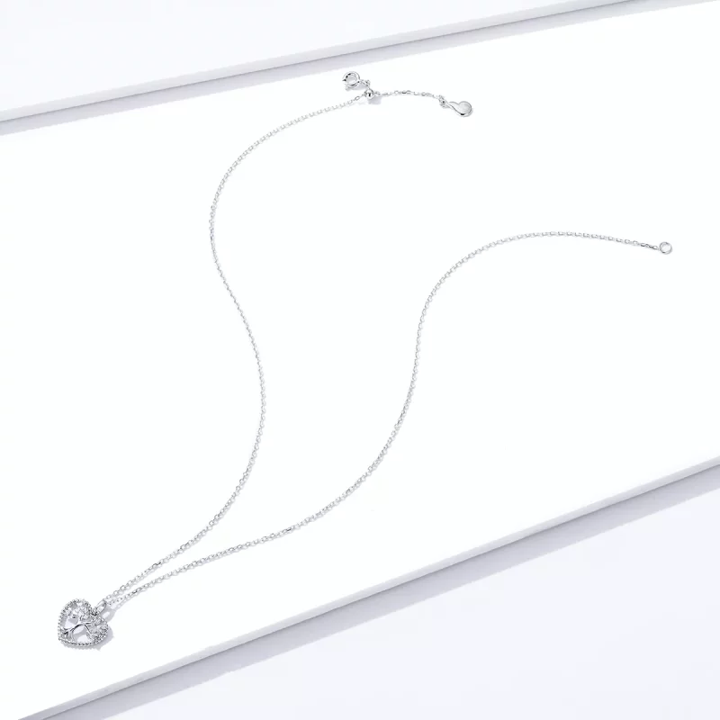 (imagen para) Collar con colgante de estilo Pandora de plata con árbol de la vida - BSN176 - Ver 4