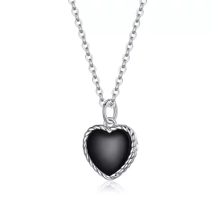(imagen para) Collar con colgante de ágata en estilo Pandora de plata - SCN443