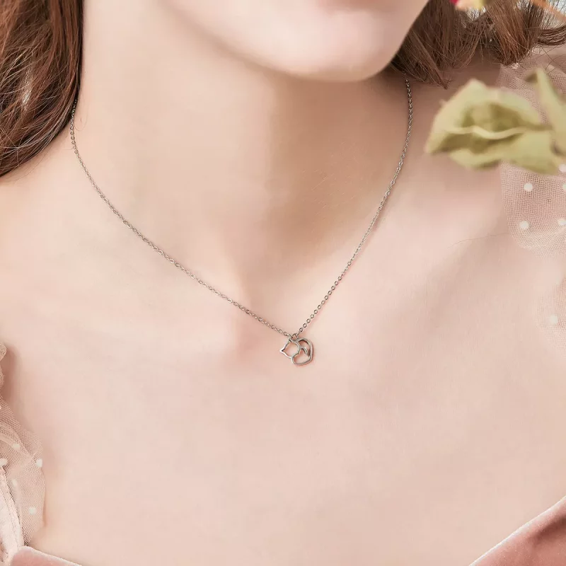 (imagen para) Collar con colgante de gato tonto de plata estilo Pandora - SCN188 - Ver 9
