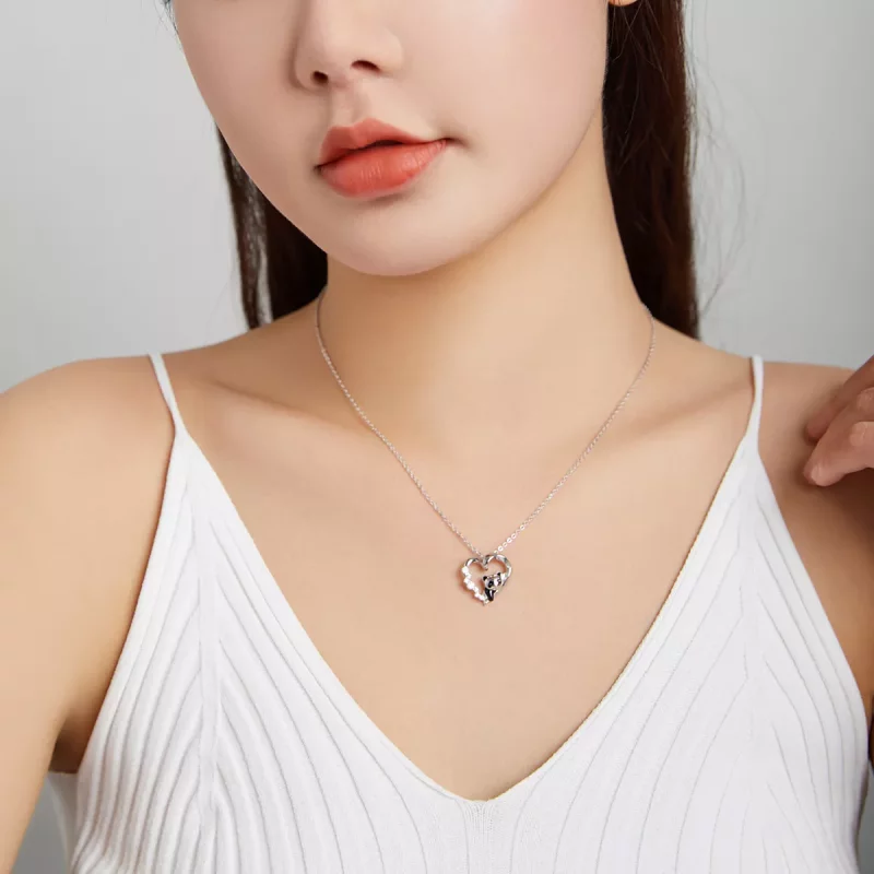 (imagen para) Collar con colgante de panda pequeño y lindo estilo Pandora en plata - SCN453 - Ver 6