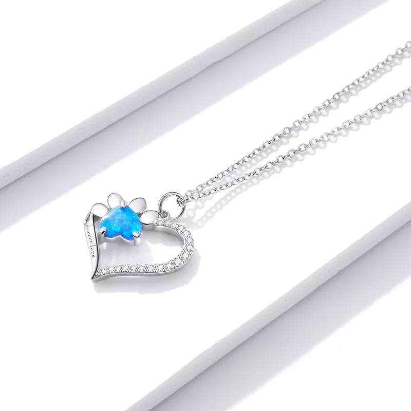(imagen para) Collar con estilo Pandora en forma de corazón - BSN225 - Ver 4