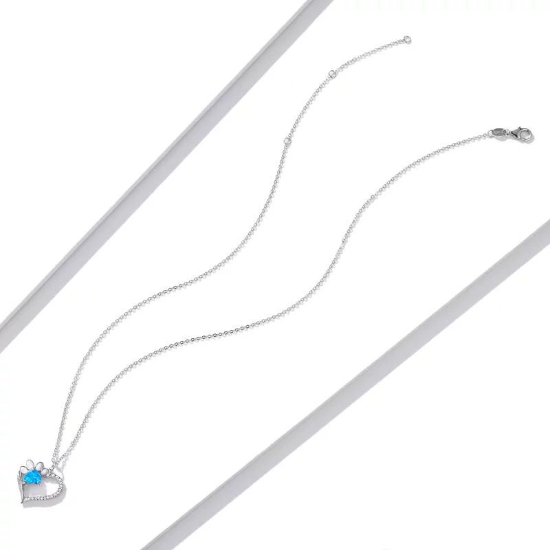 (imagen para) Collar con estilo Pandora en forma de corazón - BSN225 - Ver 5