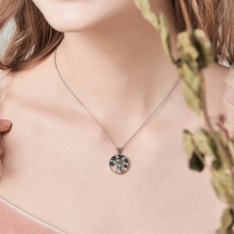 (imagen para) Collar de abrazo en plata con estilo Pandora - SCN094 - Ver 2