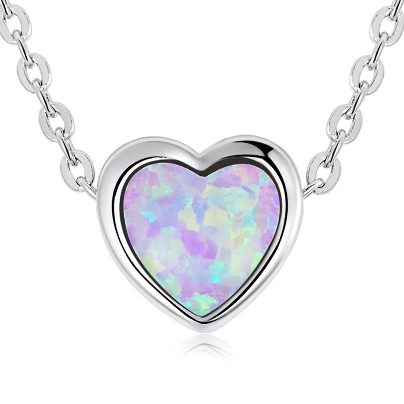 (imagen para) Collar de Amor con Estilo Pandora con Opalos - SCN471