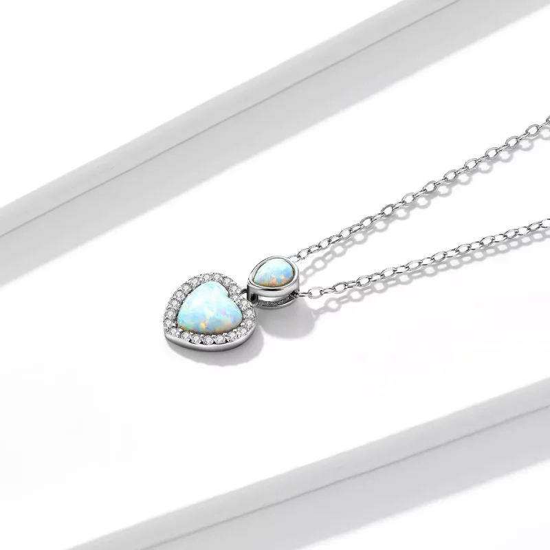 (imagen para) Collar de Amor con Ópalo al Estilo Pandora - BSN243 - Ver 2