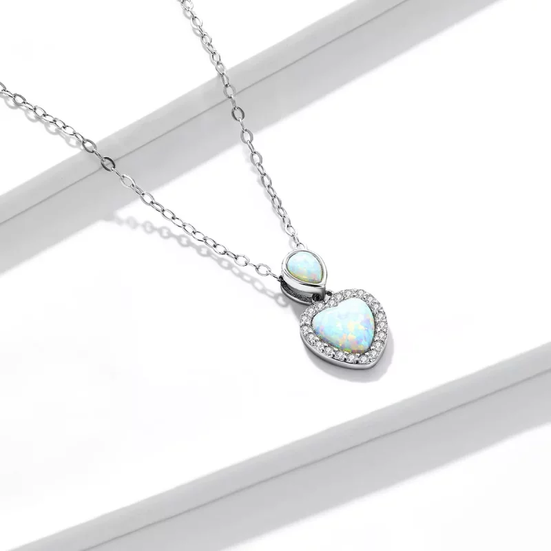 (imagen para) Collar de Amor con Ópalo al Estilo Pandora - BSN243 - Ver 3