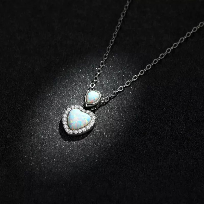 (imagen para) Collar de Amor con Ópalo al Estilo Pandora - BSN243 - Ver 5