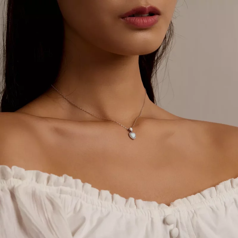 (imagen para) Collar de Amor con Ópalo al Estilo Pandora - BSN243 - Ver 6