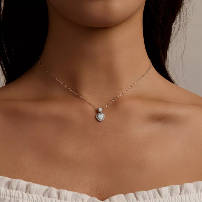 (imagen para) Collar de Amor con Ópalo al Estilo Pandora - BSN243 - Ver 7