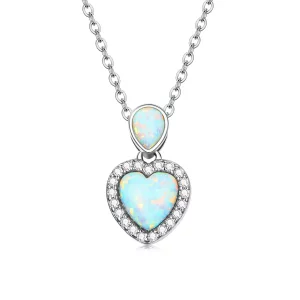 (imagen para) Collar de Amor con Ópalo al Estilo Pandora - BSN243