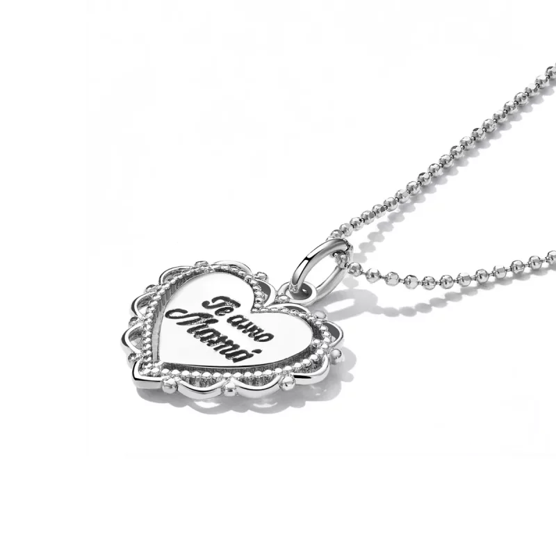 (imagen para) Collar de amor estilo Pandora con encaje - SCN470 - Ver 3