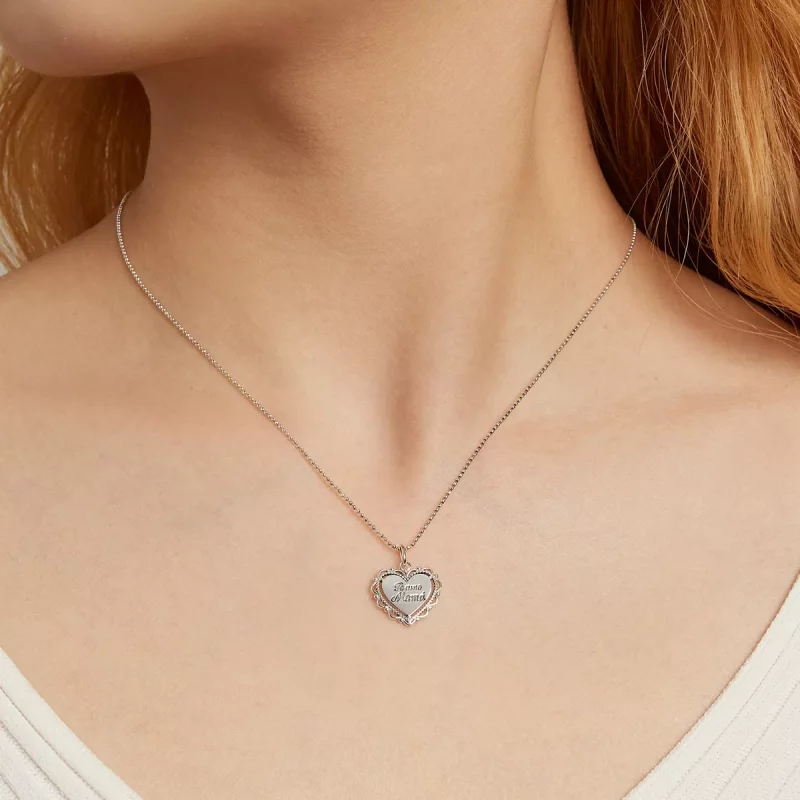 (imagen para) Collar de amor estilo Pandora con encaje - SCN470 - Ver 5