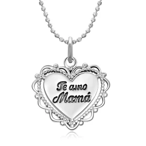 (imagen para) Collar de amor estilo Pandora con encaje - SCN470