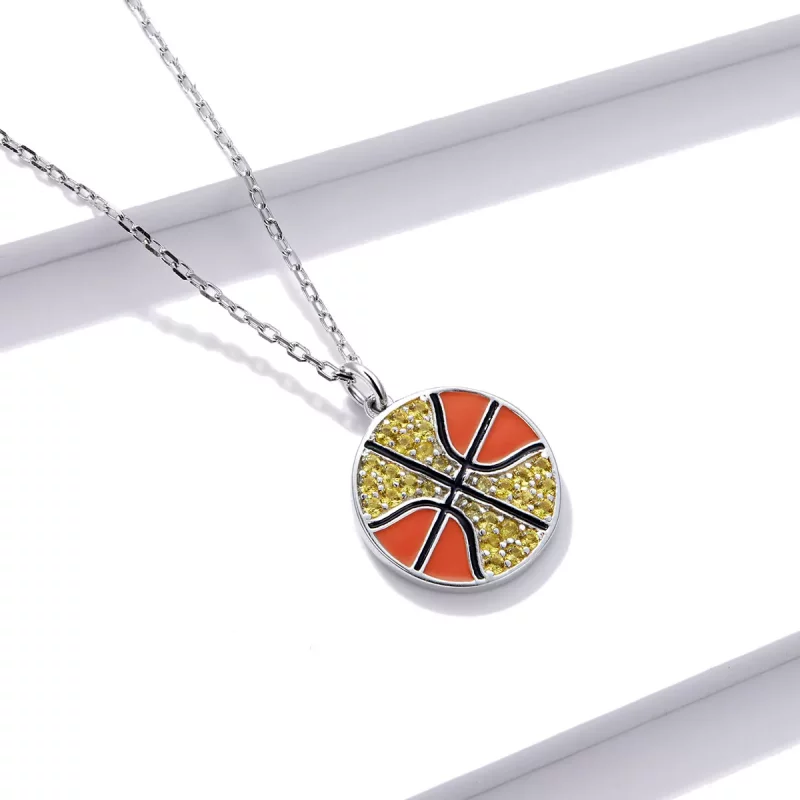 (imagen para) Collar de baloncesto dinámico estilo Pandora - BSN203 - Ver 2