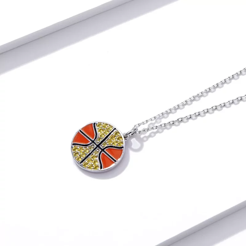 (imagen para) Collar de baloncesto dinámico estilo Pandora - BSN203 - Ver 3
