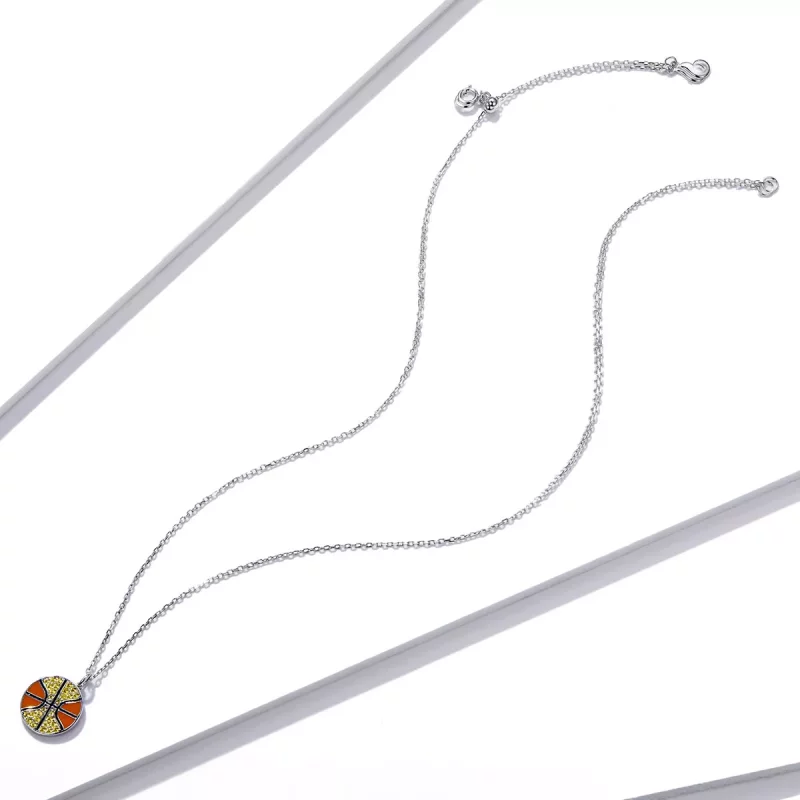 (imagen para) Collar de baloncesto dinámico estilo Pandora - BSN203 - Ver 4